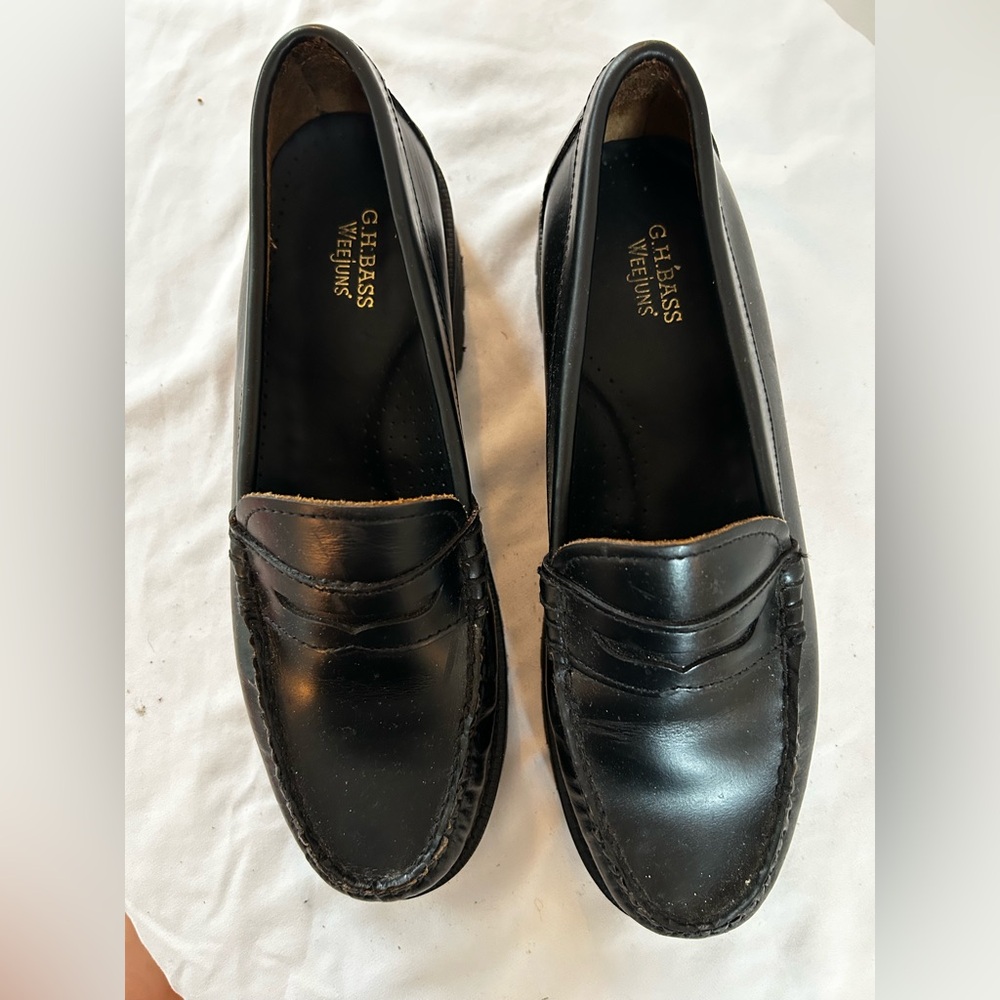 G.H. Bass & Co. Black Leather Loafers